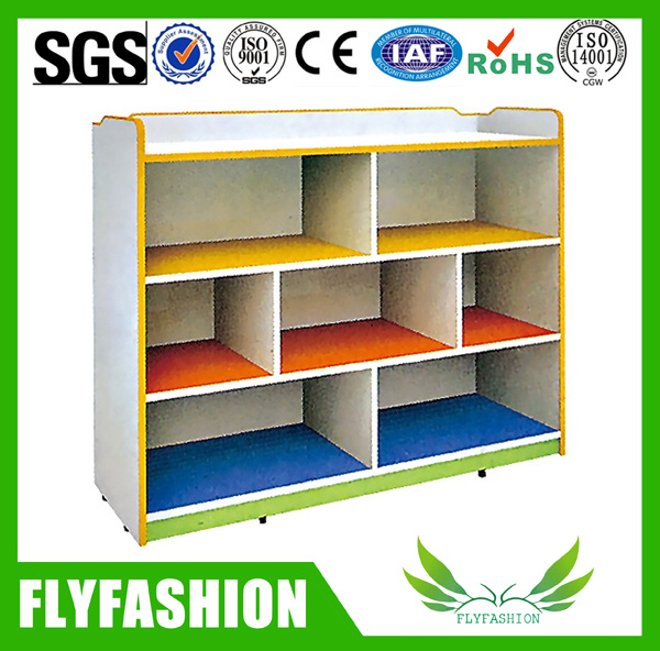 Children Furniture Wooden Kids Toy Cabinet with Wheels (SF-116C)