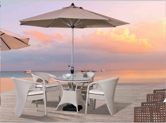 Outdoor Leisure Furniture Rattan Table with Chair