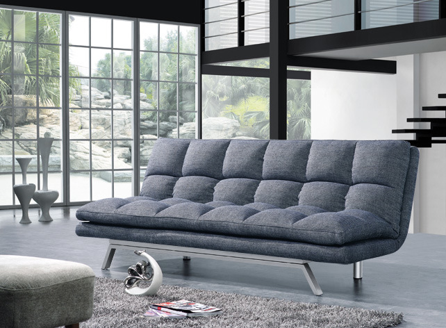 Modern Folding Fabric Sofa Bed, Living Room Furniture