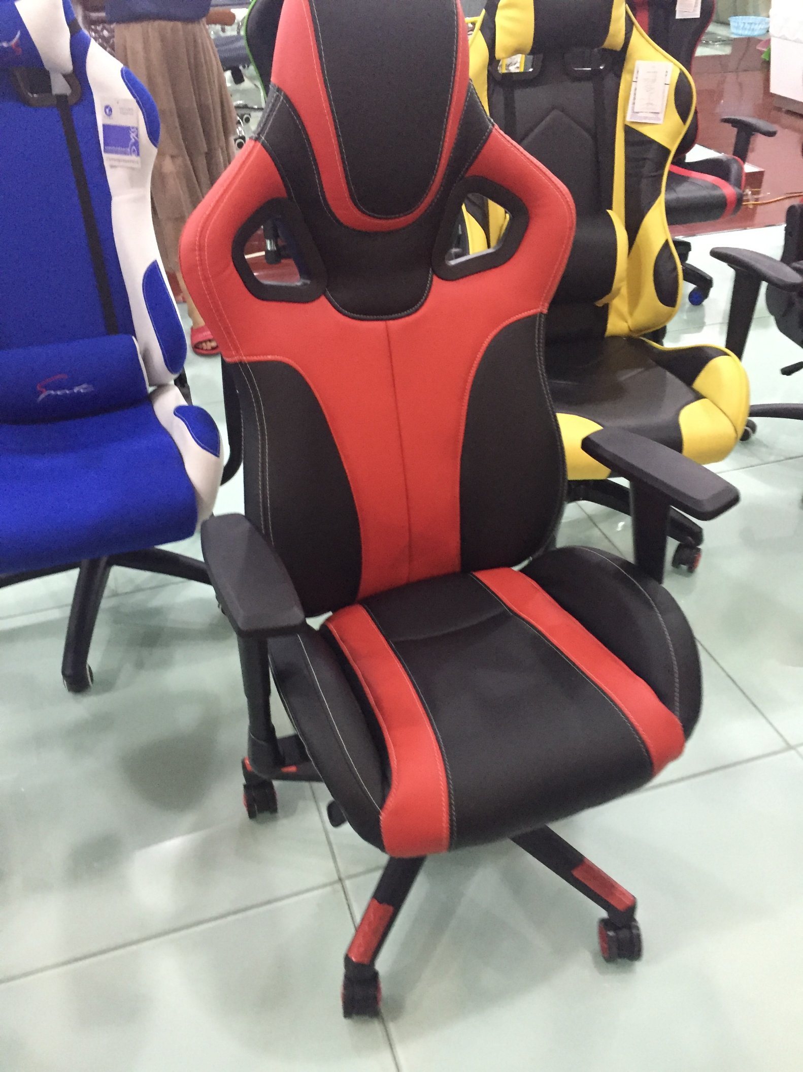 Modern New Ergonomic Swival Fabric Racing Chair Gaming Chair