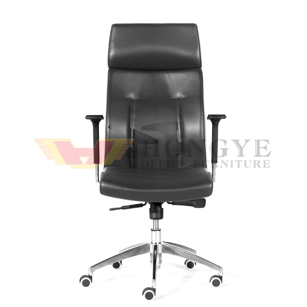 Aluminum Legs with Durable Wheels Executive Office Leather Chair for Office Furniture