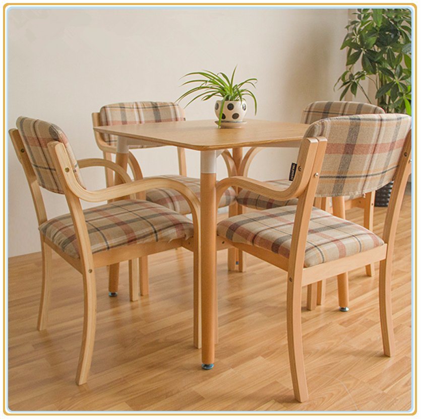 Stylish Wooden Café Table with Beech Wood Frame