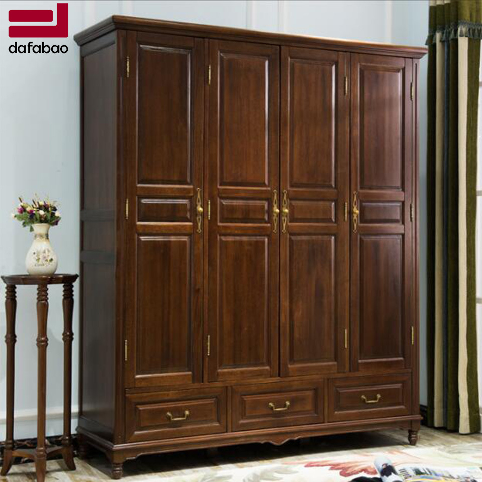 2017 Latest Design Solid Wood Wardrobe for Bedroom Set (AS842)