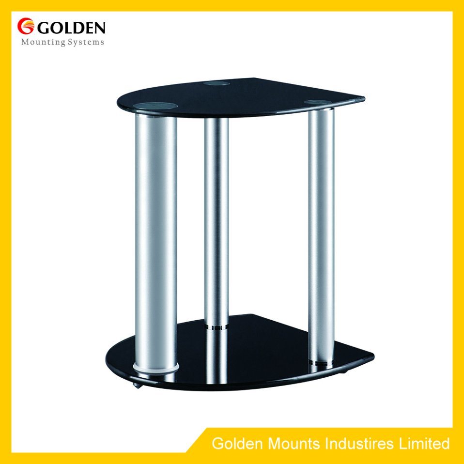 Aluminum and Tempered Glass Elegant Speaker Stand