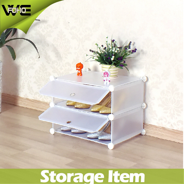 Dustproof Simple Plastic Shoe Organizer Storage Cabinet