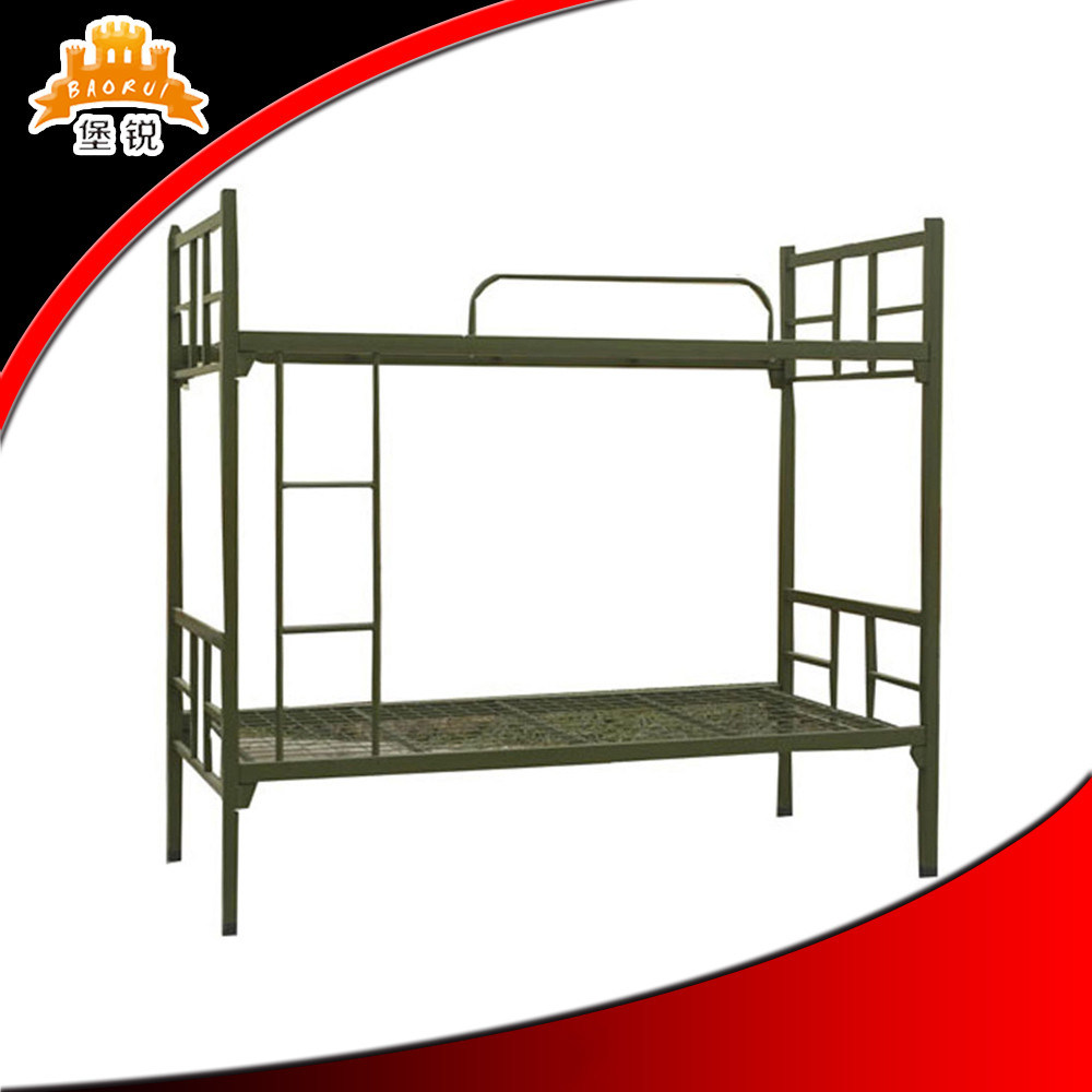 High Quality Heavy Duty Military Metal Black Bunk Bed