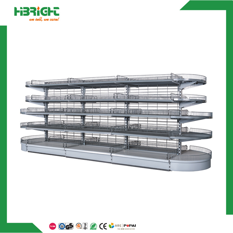 Adjustable Supermarket Shopping Mall Gondola Shelves