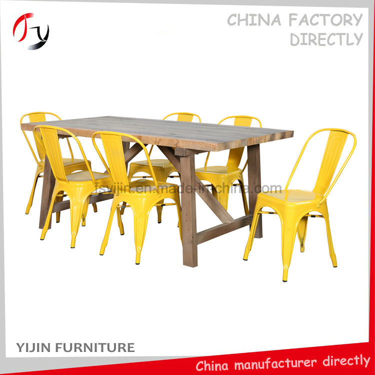 Popular Worldwide Model Armless Yellow Hotel Iron Chair (TP-32)