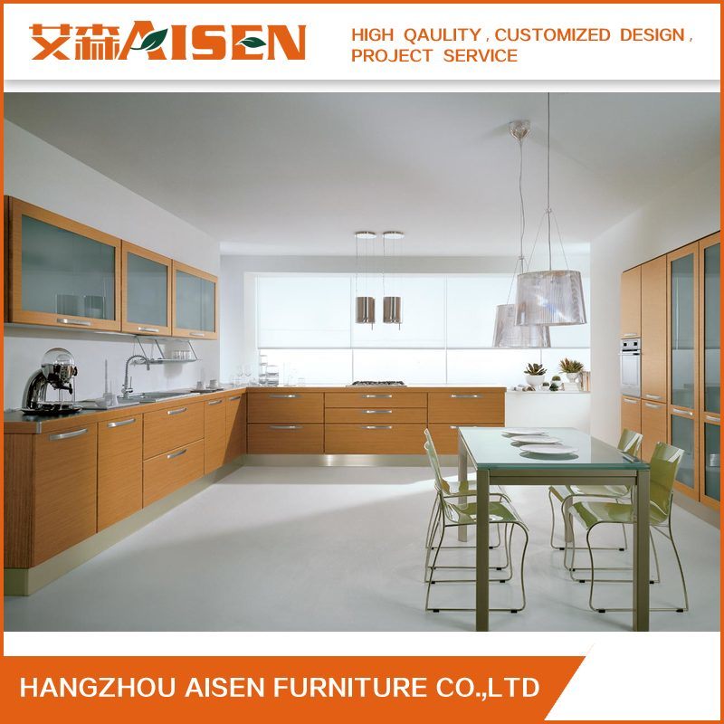 2018 High Quality Custom Wood Veneer Kitchen Cabinet
