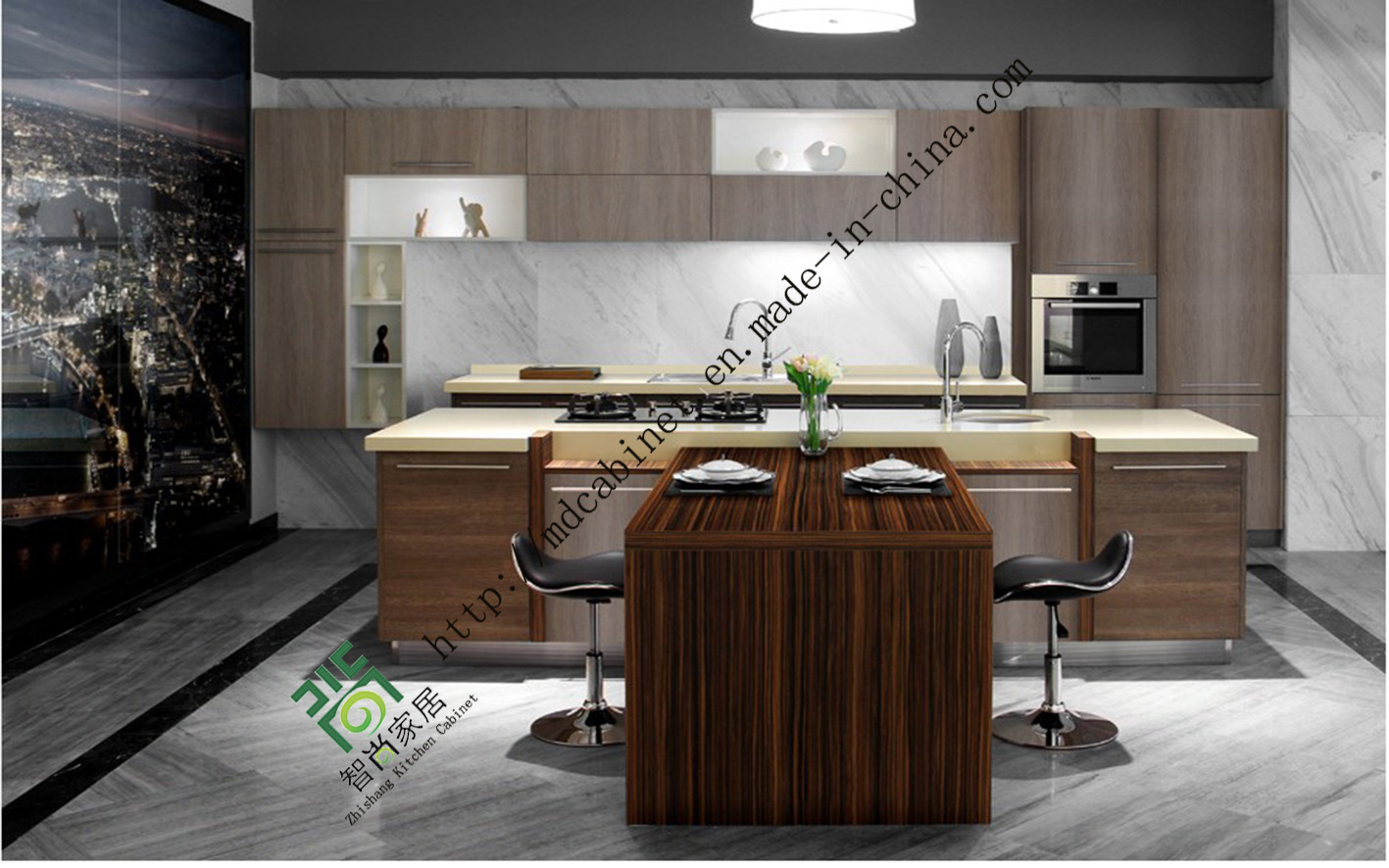 2015 New High Glossy Lacquar Kitchen Cabinet (ZS-116)