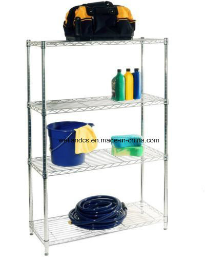 High Quality 4 Tier Chrome Wire Shelving