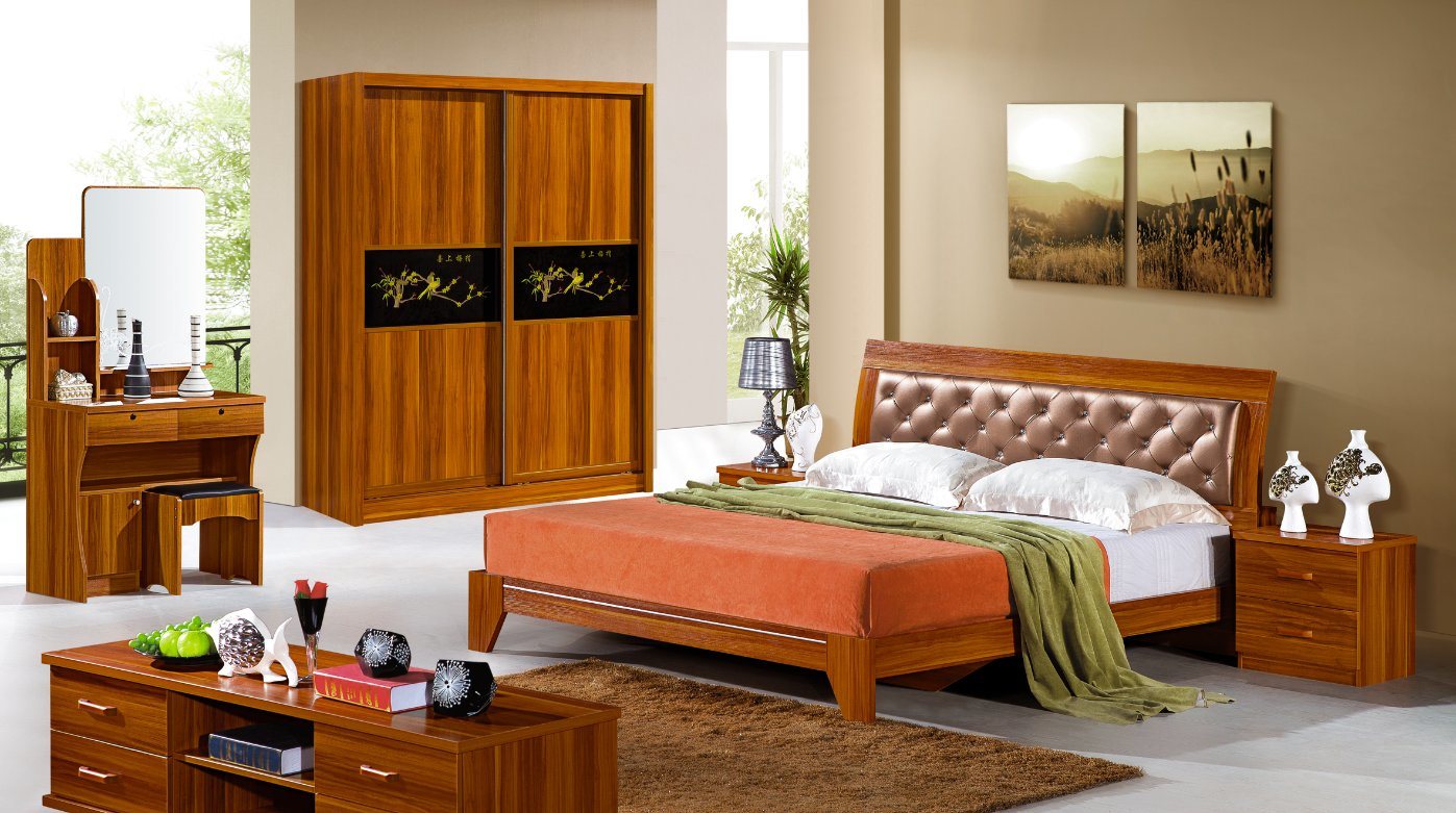 Popular Bedroom Bed Solid Wood Bedroom Furniture