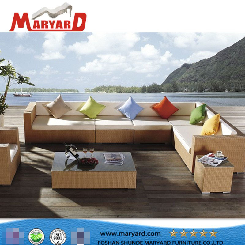 UV Resistance Rattan Outdoor Furniture 3PCS Selectional Sofa Set