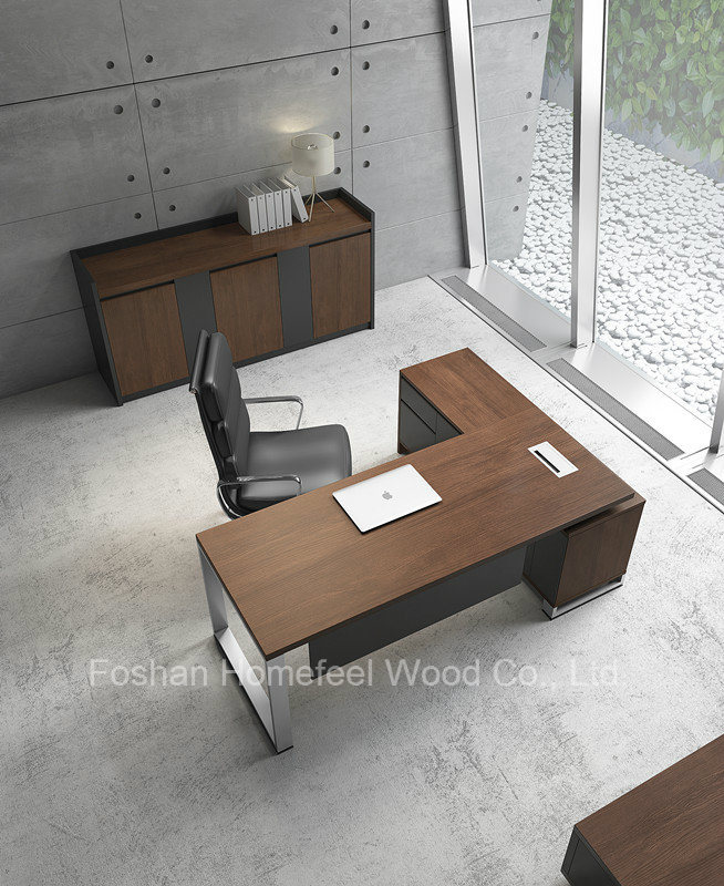 Modern L Shape Wooden Executive Table (HF-ZTXK2122)