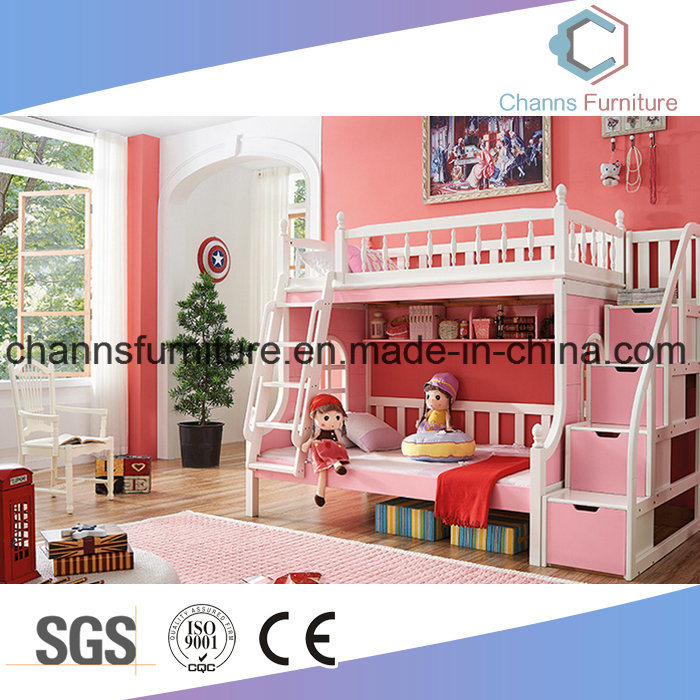 Wooden Furniture Princess Bunk Bed for Kids