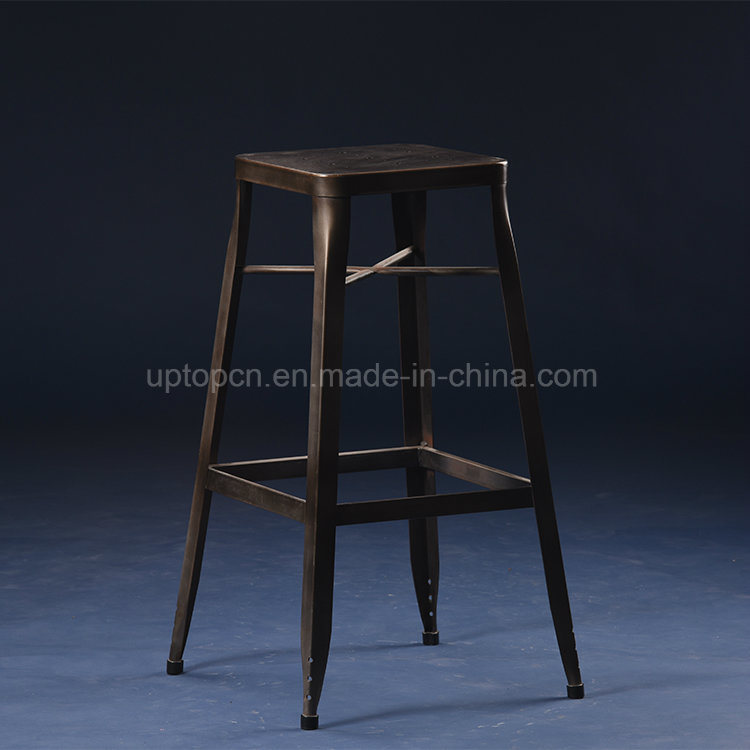 Industrial Durable Black Metal Cafe Bar Stool (SP-MC074)