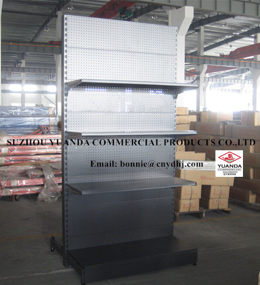 Metal Gondola Double Side Supermarekt Shelf