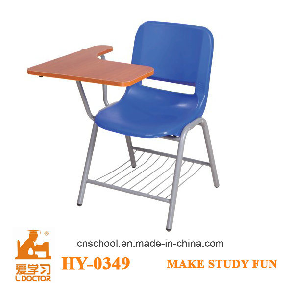 Lightweight Metal Traditional School Chair with Writing Tablets