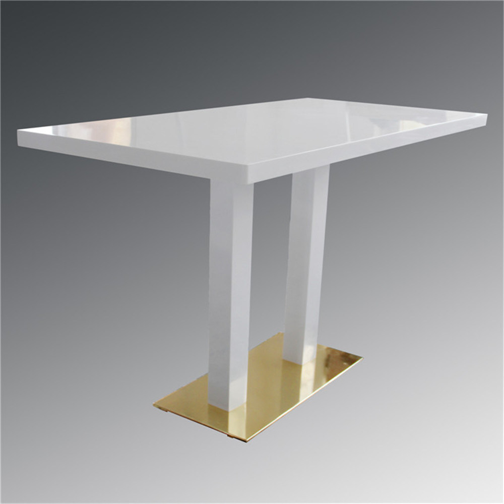 Artificial Stone High End Top Square White Dining Table/Hot Pot Table/Restaurant Table