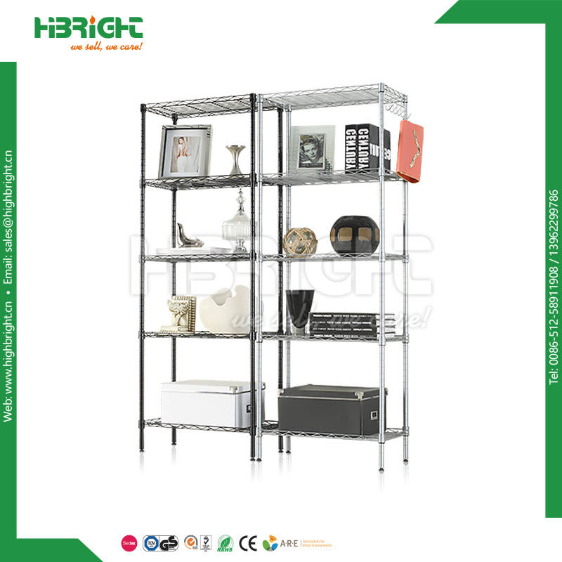 Chromed Wire Mesh Storage Shelving