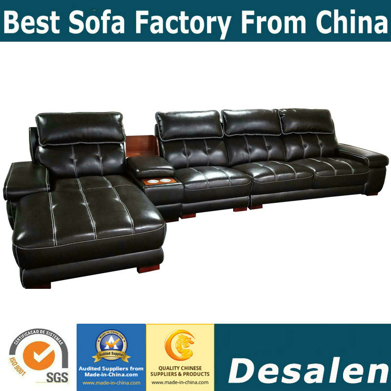 Black Color Hot Sell Hotel Lobby Furniture Corner Sofa (A848-2)