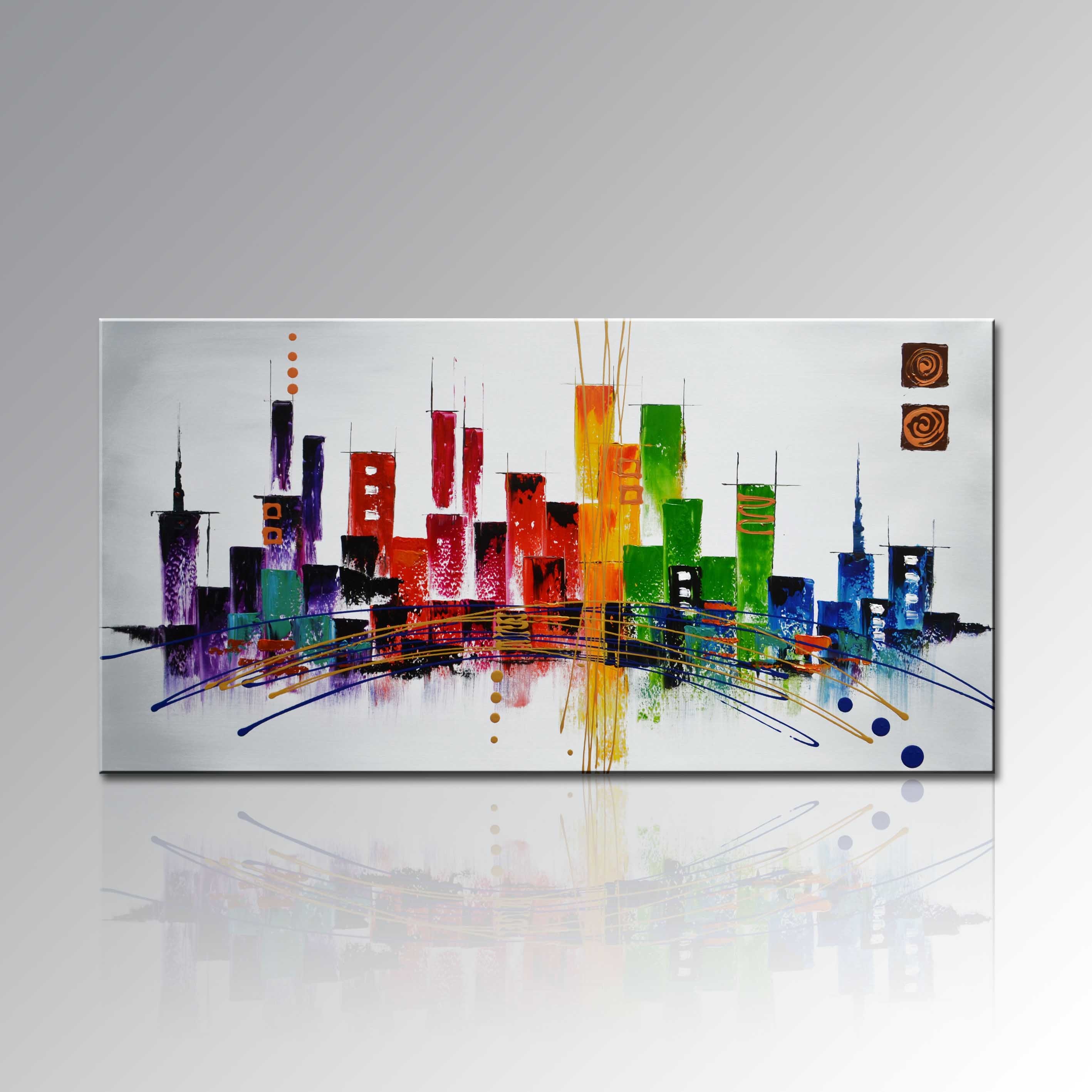 Modern Home Decoration Wall Art Abstract Palette Knife Oil Painting on Canvas (XD1-302)