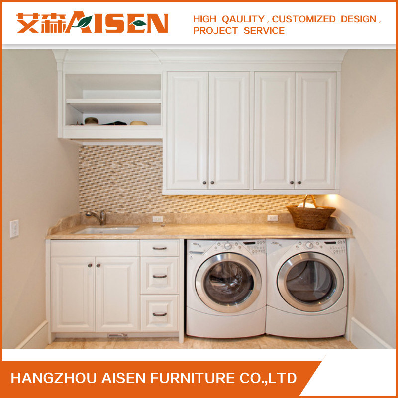 White Laundryroom Furniture Customised Laundry Cabinet