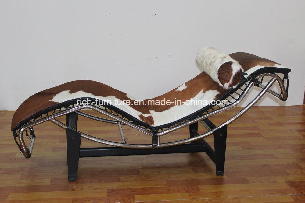 Hotel Living Room Pony Leather Furniture LC4 Chaise Lounge Chair