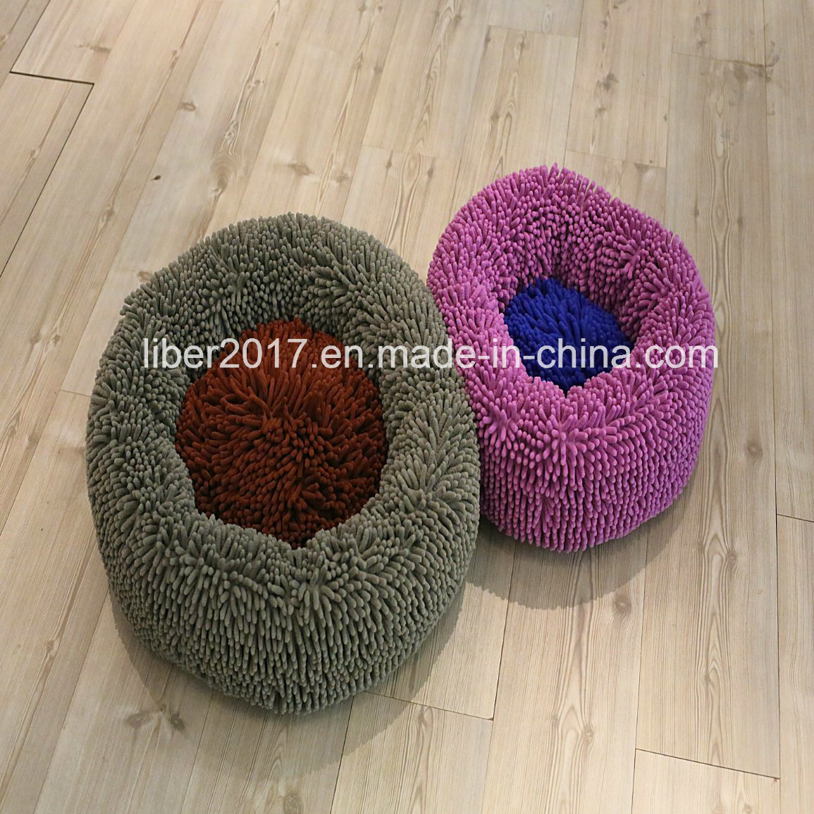 Double Round Pet Bed Design Cat Bed for Small Dog