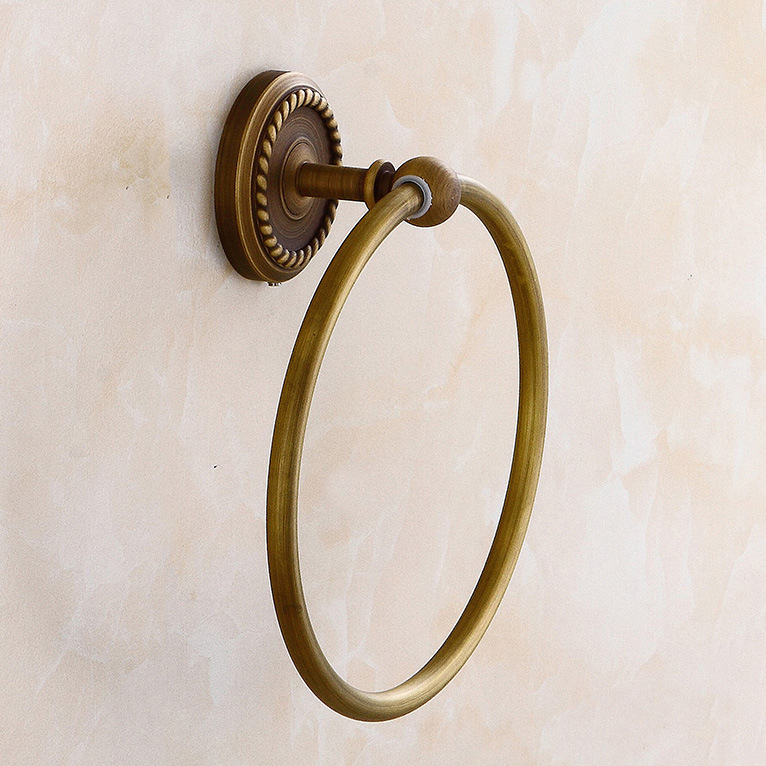 Flg Antique Bathroom Towel Ring with Solid Brass