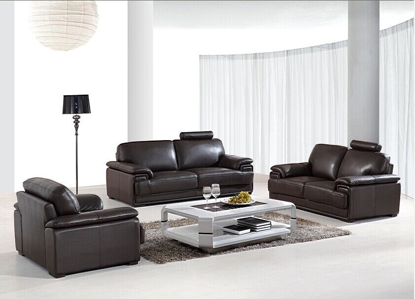 Italian 1+2+3 Living Room Genuine Leather Sofa (S-3016)