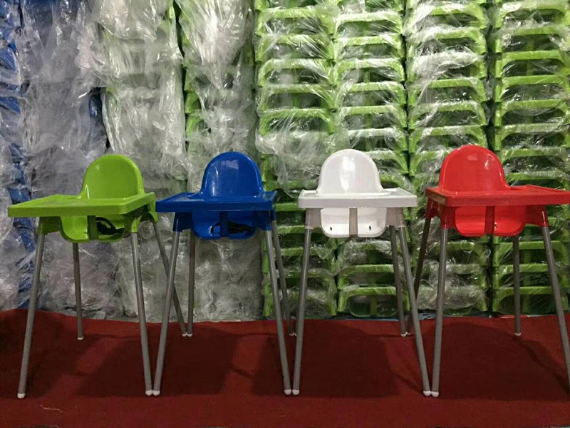 Factory Wholesale Baby Feeding Chair Plastic Dinner Chair with Front Tray