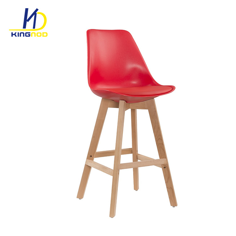 Modern Replica Wood Leg Plastic Tulip Bar Chair/Bar Stools