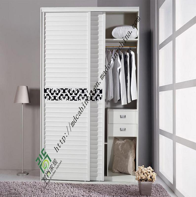 Modern White Plywood with Melamine Wardrobe From China