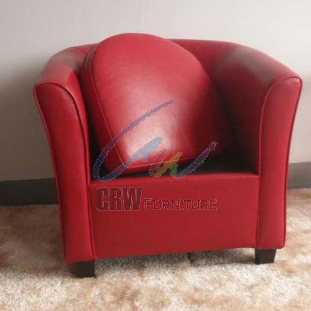 Rch-4045 Living Room Furniture Morden Red Tub Chair Big Leather Chair