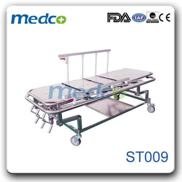 Medical Cart Stainless Steel Hospital Transfer Nursing Stretcher Trolley