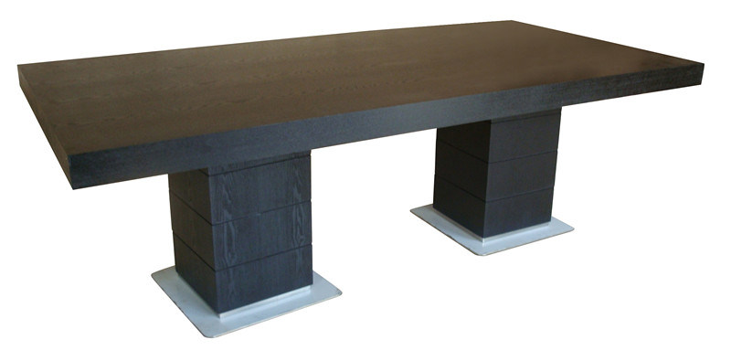 Black Rectangular Dining Table for Hotel Furniture