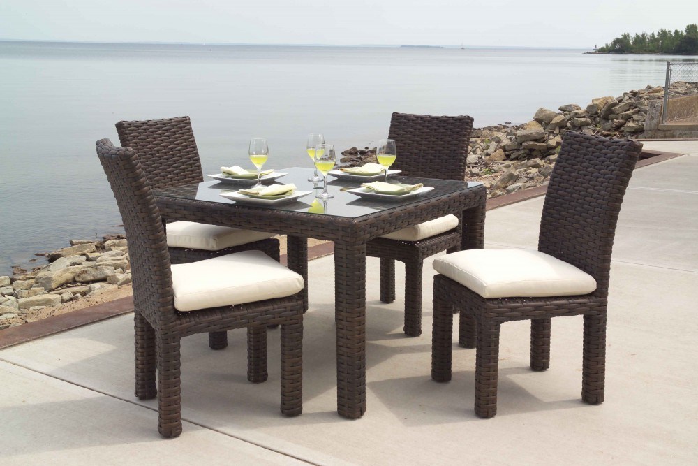 Outdoor Rattan Chair Dining Table for Restaurant