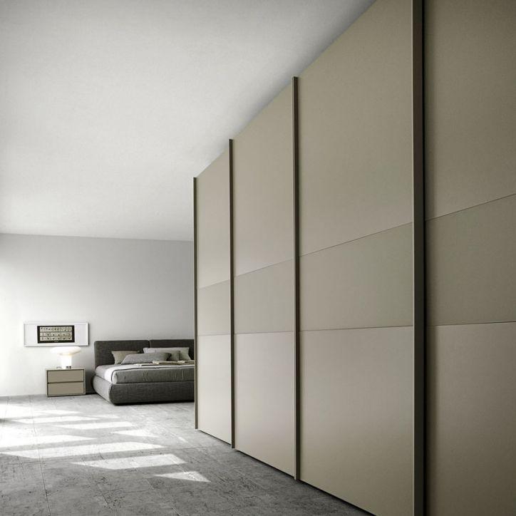 Best Price Fitted High Gloss Gray Sliding Door Wardrobe