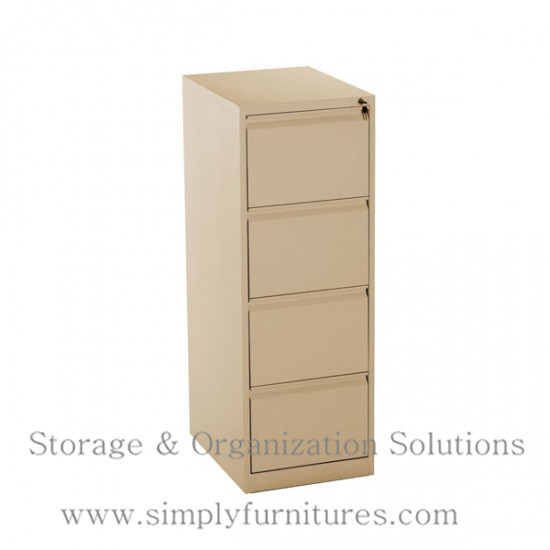 4 Drawer Lockable Metal Vertical File Cabinet for Office