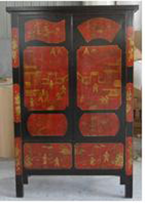 Chinese Antique Furniture Painted Big Cabinet