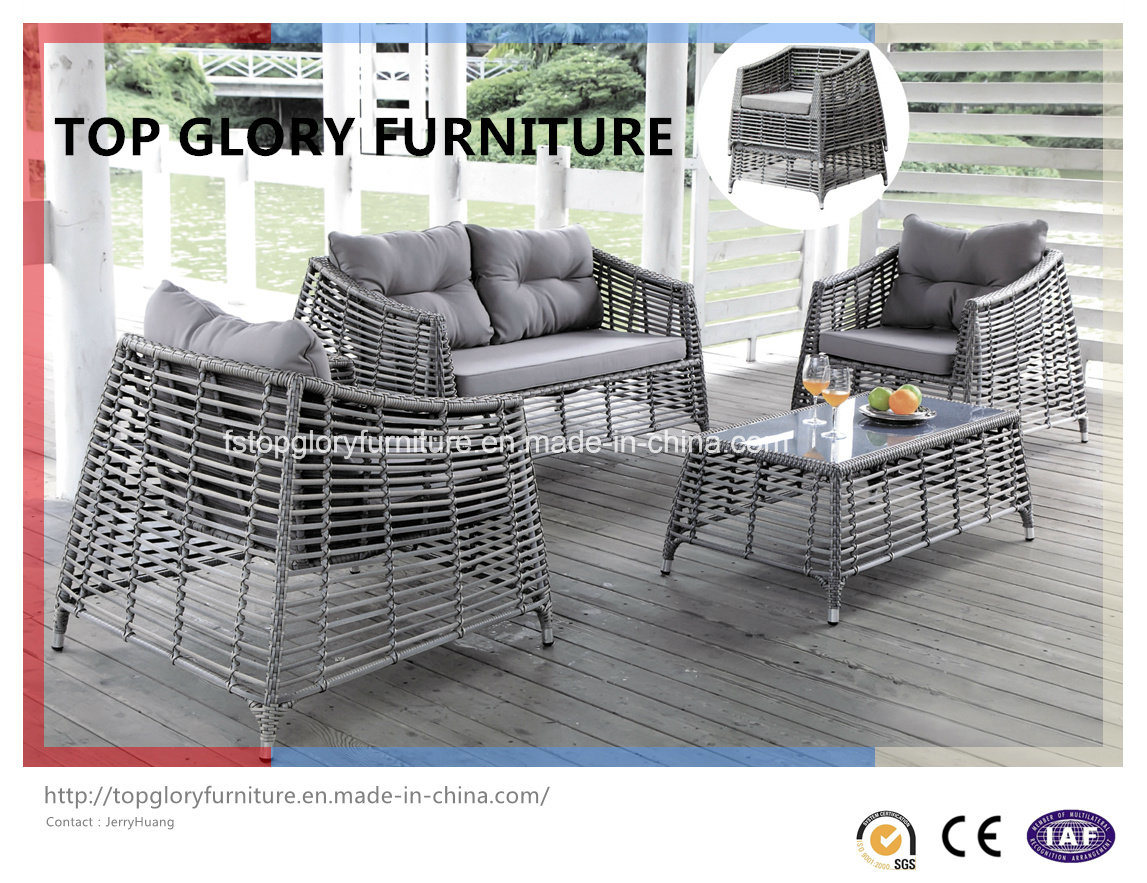 Modern Outdoor Garden Furniture Rattan Sofa (TG-018)