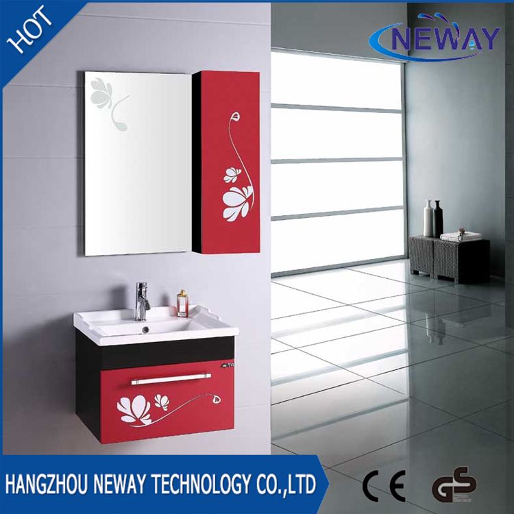 Waterproof Wall Mounted Bathroom Plastic Vanity Cabinet