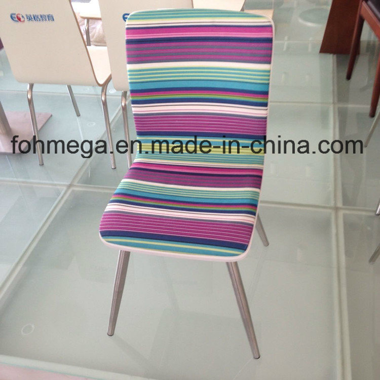 Fashion Striped Design Fabric Restaurant Chair with Ss Leg (FOH-BC38-C)