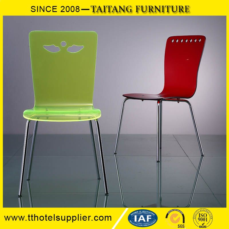 Chinese Factory Price Colorful Acrylic Plastic Dining Chair