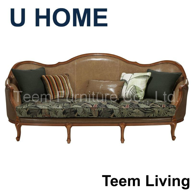 U Home Franch Style Fabric Leather Sofa