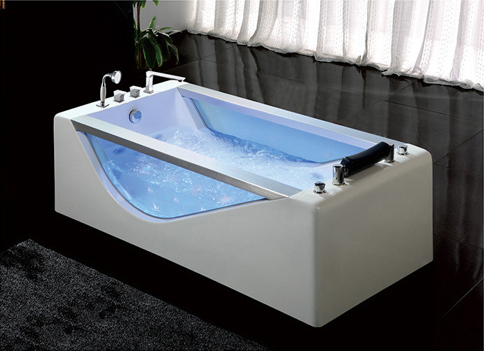 1900mm Glass One Person Freestanding Massage Bathtub (8262)