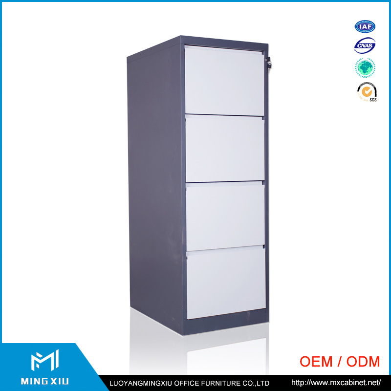 China Mingxiu Sliding Metal Filing Cabinet / 4 Drawer Vertical Steel Filing Cabinet