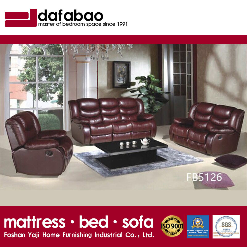 Best Selling Living Furniture Genuine Leather Sofa (FB5126)