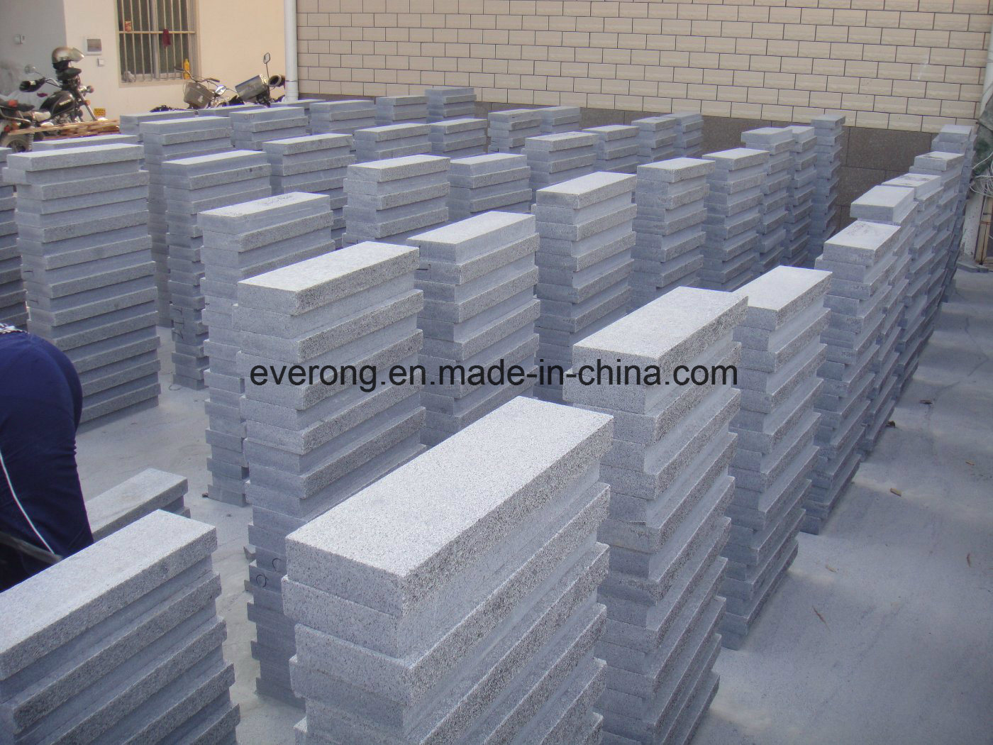 Landscaping Stone Hubei G603 Flamed Granite Kerbstone